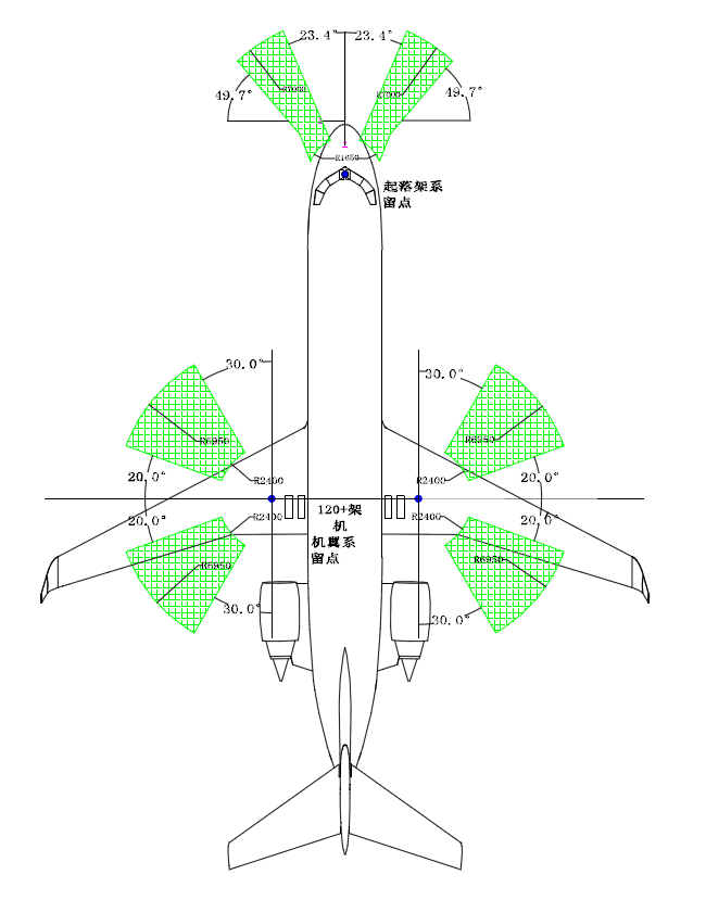 ARJ21飞机系留地锚区域图
